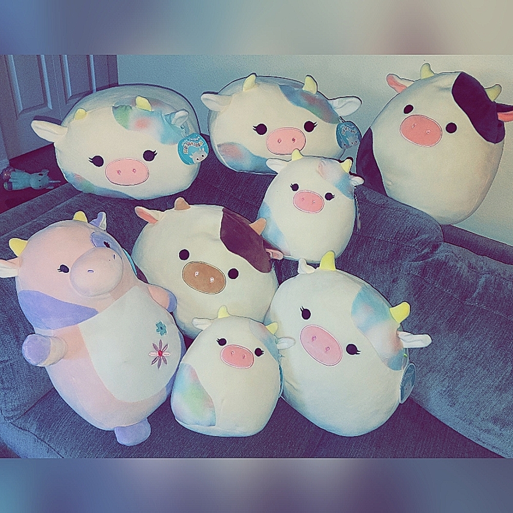 Squishmallow cows/stacker Hug me
